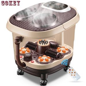 Massager Smoked Foot Bath Full Automatic Electric Heating Washbasin Foot Massage Machine Deep Bucket Foot Bather Home Pedicure Machine