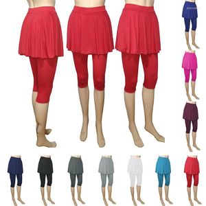 Women's Leggings Women Fitness Cropped Culottes Pants Skirt Casual Athletic Sports Yoga