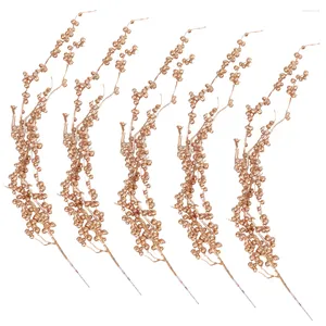 Decorative Flowers 5Pcs Holly Berry Branches Xmas Tree Picks GoldHome, Furniture & DIY, Celebrations & Occasions, Party Supplies!
