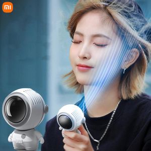 Fãs Xiaomi USB Pequeno Ventilador Pendurado Pescoço Portátil Mini Portátil Pequeno Ventilador Elétrico Astronauta Sem Folhas Ventilador Ao Ar Livre