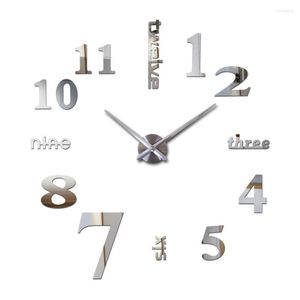 Wall Clocks Clock Watch Reloj De Pared Home Decoration Clcoks 3d Acrylic Special Sticker Living Room Needle
