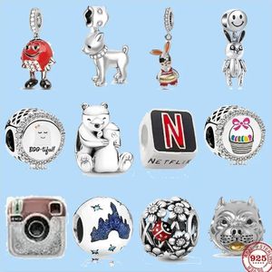 925 Sterling Silver Charms för pandora smycken pärlor kanin andliga trädgårdspärlor