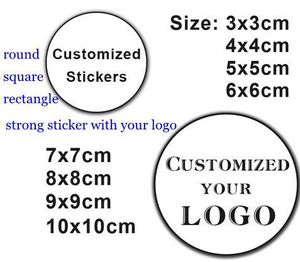 Craft 500pcs Özel Düğün Sticker Kişiselleştirilmiş Tasarım Etiket Şeker Hediye Kutusu Doğum Günü Partisi Mühür Çıkartma Self Rackhesiv