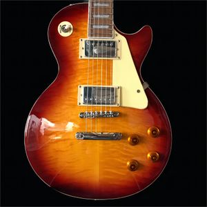 Klasyczna gitara elektryczna mahoń z gitarą klonu Flame Dobry dźwięk Wysoka jakość NOWY styl, bezpłatna wysyłka1685