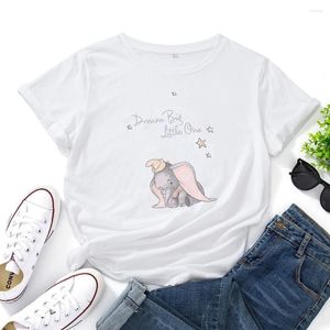 Women's T Shirts Dream Big Little One T-shirt Women Short Sleeve Cotton Shirt O-neck Camisetas Mujer Personality Harajuku Tee Femme