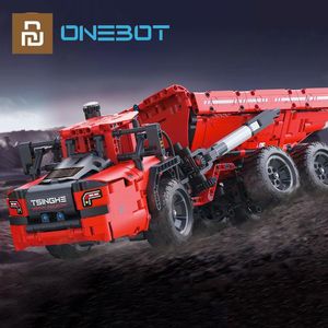 Acessórios YouPin OneBot Caminhão de mineração articulado 1 12 Simulação Caminhão pesado Estrutura articulada imitando brinquedos de balde de elevação hidráulica