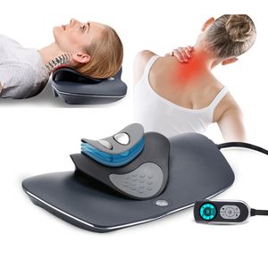 Instrumento de tração cervical pescoço alívio da dor massageador ar macio cinta pescoço compressa quente disco cervical hérnia ems dispositivo terapia