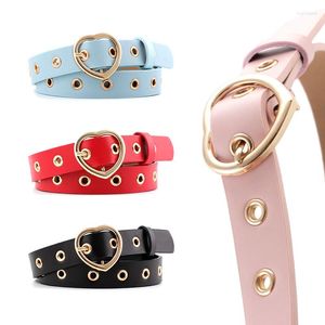 Gürtel Mode Herz Pin Schnalle Für Frauen Koreanische Modische Jeans Designer Gürtel Frau Punk Gothic Cinturones Para MujerBelts