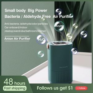 Renare Portable Air Purifier Car Air Freshener Ozon Negativjongenerator Cigarettrök Luktavlägsnande Hemrum Anjon Luftrenare