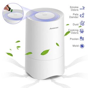 Purifiers Aromacare Small Air Purifier for Bedroom Personal Desk Mini Air Fresheners Room Hepa Air Cleaner for Pets Smoke Desktop Office