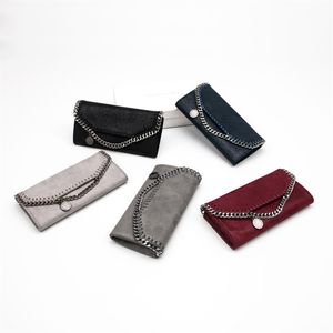 Stella Fashion Women Swork Pvc кожа McCartney Wallet Long Sqaure Bag3359