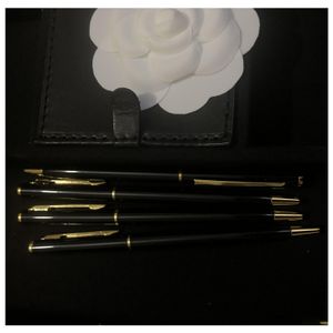 Kugelschreiber Schreibzubehör Mode Metall gravierter Luxusbrief Klassischer offizieller Lady Signature-Stift für Geschenk-Drop-Lieferung aus Dhit5