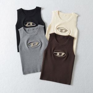 23 Summer New Women's Tanks Camis Fashion Spice Girl Kesterka piersiowa Dust Out Ins Sexy Slim Sleepevele Bez rękawów Top Mała kamizelka