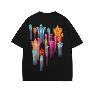 Camisetas coloridas de impressão em estrela completa