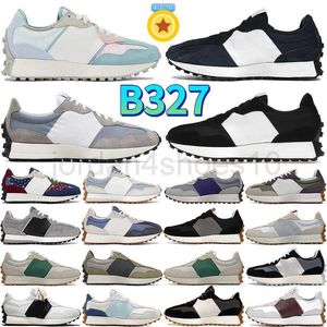 Designer 327 Running Shoes B327 Sneakers Women Men Flat Shoe Boston Fashion Brand Trainers Paisley Pastel Navy Denim Aluminum Gauff Outdoor Sports Sneaker 3.0