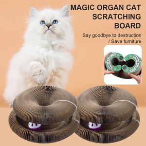 Toys Magic Organ Cat Risping Board Com um brinquedo interativo de scratcher gato brinquedo gato garra garra de arranhões dobráveis