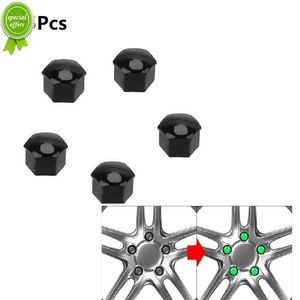 新しい5PCS 17/19/21mm車ホイールナットキャップ保護カバーキャップアンチラストオートハブネジカバーカータイヤナットボルト外装装飾