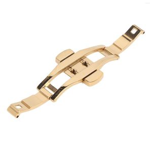 Caixas de relógio Clasp de implantação Perfect Combat Match Sturdy Universal Aço inoxidável 2 Botões de push Butterfly Buckle Fácil instalação para reparo