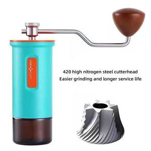 Manual Coffee Grinders Omnicup High Quality Manual Coffee Grinder Coffee Grinding Machine Burr Mill Grinder Mini Bean Milling Portable Kitchen Grinder 230512