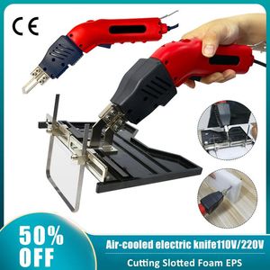 Scharen Foam Cutter110/220V Electric Sponge EPE Material Cutter Handheld Foam Heat Cutter DIY Slotted Air Cooled Electric Knife Tool Kit