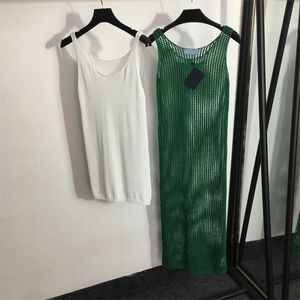 Vestidos de crochê de crochê de renda feminino Moda verão 3 cores sexy manga curta vestido de luxo designer de luxo 2pcs conjuntos de lady tendy 2023 roupas