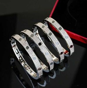 Pulseira de jóias de moda mulher mulher de qualidade superior18k plated bangle de luxo marca de luxo love diamantes pulseira