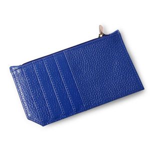 Titolari di carte di alta qualità in vera pelle Unisex Creadit Holder Multicolor Zipper Studentessa Mini borsetta Cute Slim Clutch Clip