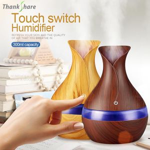 Appliances USB Ultrasonic Air Humidifier Aromatherapy Diffuser Essential Oil Portable Mini Humidifiers 300ml Mist Maker Auto ShutOff