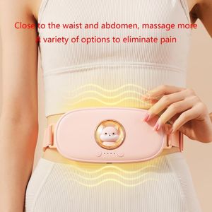 Klänningar menstruationsvärmeplattor elektrisk uppvärmd midjebälte snabb värmeplatta med 4 värmenivåer och 5 massaget för kvinnor