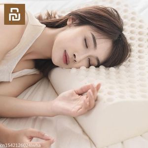 Massager Youpin 8H Natural Latex Massage Pillow Z3 Spa Sleeping Cervical Massage Health Neck Pillow Bonded Head Sleep Care Pillow Case