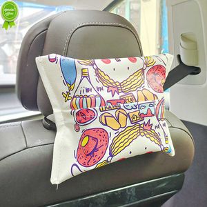 New Car Tissue Box Interior Seat Back Sun Visor Hanging Tissue Box Creative Cartoon Cute Napkin Case Armrest Tissue Hold Aaccesorry