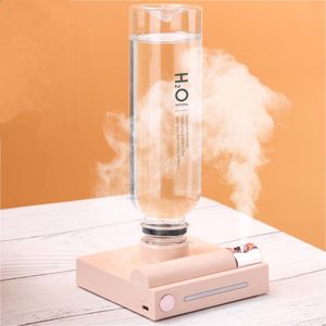 Umidificadores garrafa de água portátil umidificador recarregável aromaterapia umidificador usb aroma difusor de ar com lâmpada noturna para viagens