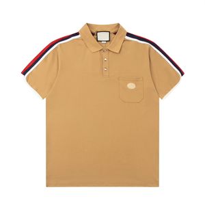 رجال Polos t Shirt التطريز الأكمام القصيرة قمم Tops Towndown Tee Tee Disual Polo قمصان M-3XL#92