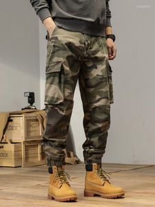 Pantaloni da uomo Cargo Workwear Uomo Baggy Pantaloni mimetici Cotone militare Multi-tasche Pantaloni casual Primavera Estate Tactical Army