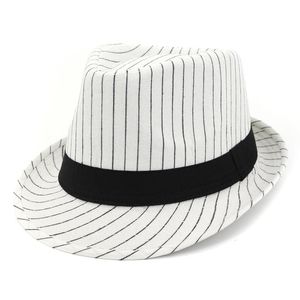 Modedesign vuxen svart band dekoration kort brim jazz cap fedora hatt sommar resor solhat kvinnor män brittisk hatt homburg2995
