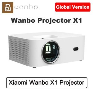 Accessories Global Version Wanbo X1 Projector Mini Projector Support 1080P Mini LED Portable Projector Keystone Correction For Home Office