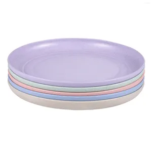 Servis uppsättningar Unbreaktable Dinner Plates Kids Cutrow Set Plate Picnic WheatStraw