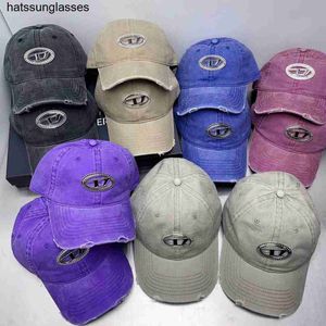 Hög version DS Letter Wash Old Hole Baseball Cap Net Red Sunshade Damp Hat Sunscreen Cap