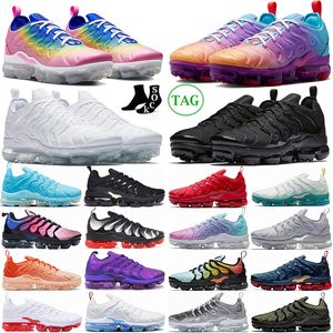 Tn Plus Running Shoes Men Women Fuchsia Dream Pink Spell University Blue Triple Black White Shark Cool Grey Pastel Olive Be Ture Tns Mens Trainers Outdoor Sneakers