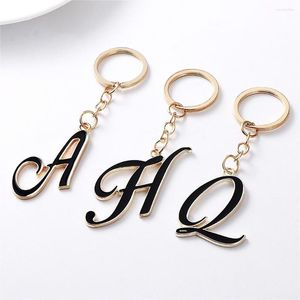 Keychains Creative A-Z 26 Cartas Charms Unissex Cartador de chaves femininas Bola de bolsa Diy Keyring Acessórios Presente