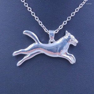 Collane con ciondolo Collana Malinois belga Cane Animale Gioielli in argento placcato oro per donna Uomo Donna Ragazze Donna Bambini Ragazzi N148