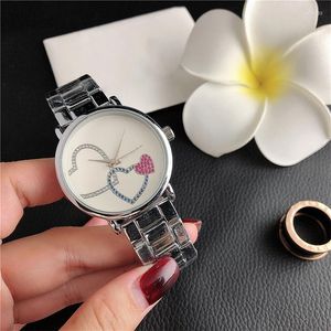 Wristwatches Love Pattern Luxurious Temperament Women's Watch Fashion Steel Bands Quartz Direct Selling