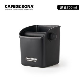 Coffeeware CAFEDEKONA Coffee Knock Box 700ml Highcapacity With Sturdy Steel Build Noslip Base Padded Knock Bar Great Pick For Baristas