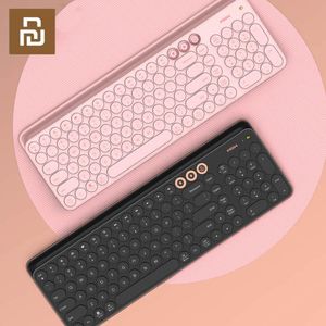 Zubehör Youpin Miiiw Bluetooth Dual -Modus -Tastatur 102 Tasten 2.4GHz Multisystem kompatible drahtloser Windows -PC -Mac -Android -iOS für Büro