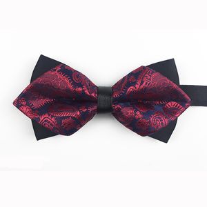 Groom Ties Men's bow tie with pointed corners groom and best man formal attire wedding bow
