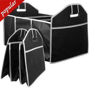 New Folding Car Trunk Organizer Storage Bag Non-Woven Fabrics Stowing Tidying Box Multifunctional Container Car Accessories Interior