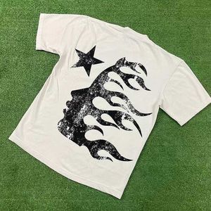 Moletons masculinos com capuz camisetas de algodão em torno do pescoço manga curta top tee hip hop streetwear homens mulheres camisa