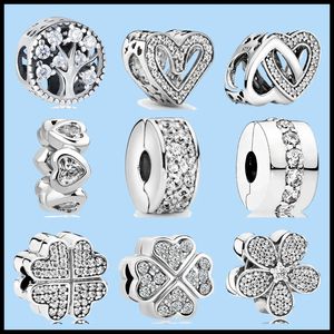 925 sterling silver charms for pandora jewelry beads Dangle Charm Women Beads High Quality Jewelry Gift Wholesale Freehand Heart Entwined