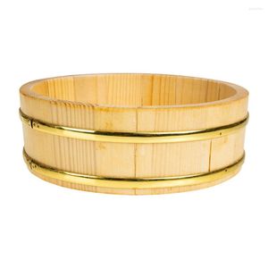 Dinnerware Sets Japanese Dishes Serving Bucket Sushi Rice Mixing Bowl Wooden Steamer Hangiri Oke Tub