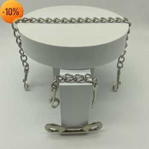 Massage Metal Erotic Hook Chain Accessories Adult Convenient Connection Lock Sex Toys for Fetish Bdsm Bondage Handcuffs Ankel Restraints